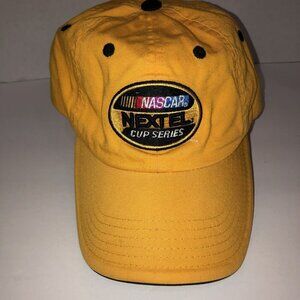 NEXTEL NASCAR Cup Series Racing Yellow Baseball Ball Hat Cap Embroidered